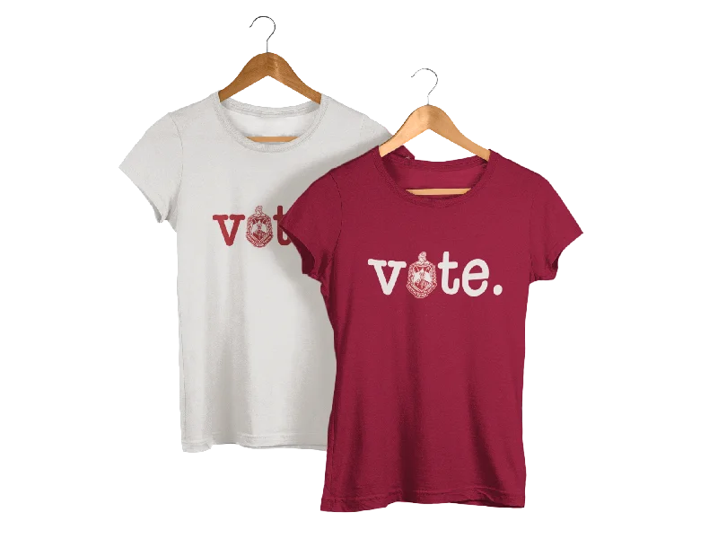 Vote - Delta Sigma Theta Shirt Collared Crew Neck Turtle Neck