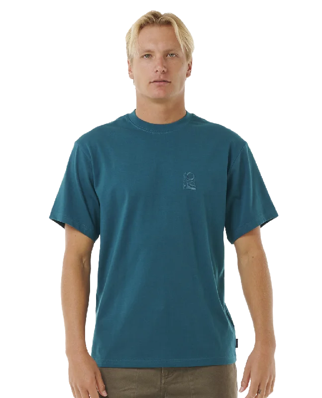 Search Embroidery T-Shirt in Trekking Green Mesh Blend Leather Blend Suede Blend