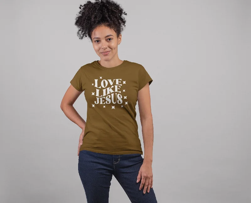 Love Live Jesus T-Shirt Sequined Glittery Shiny