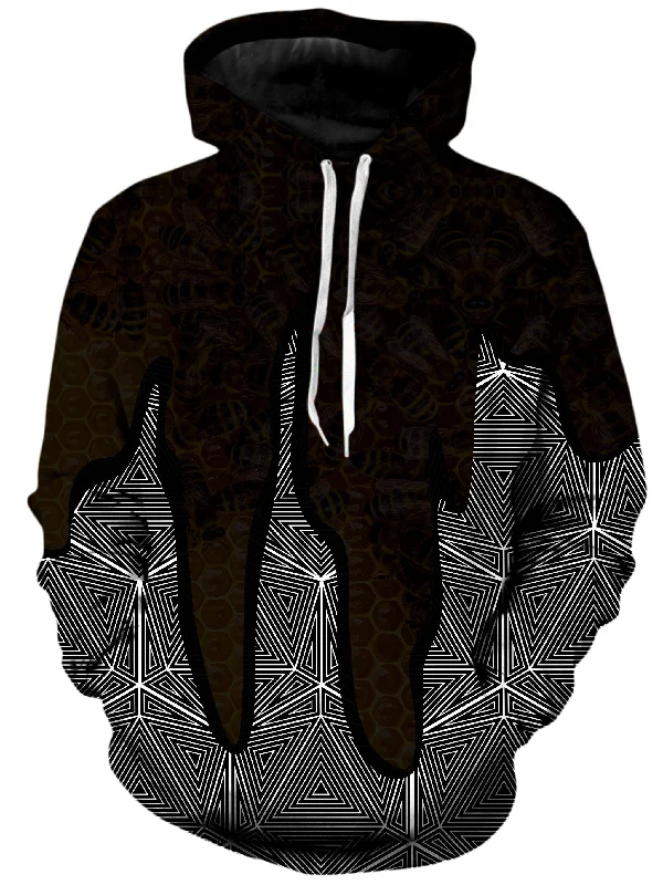 Hallucinations Dark Honey Unisex Hoodie Hoodie with Hem Drawcord Adjustable Customizable