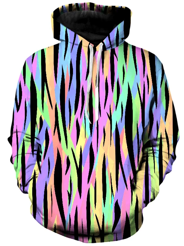 Psychedelic Tiger Stripes Unisex Hoodie Hoodie with Patch Decorative Personalized