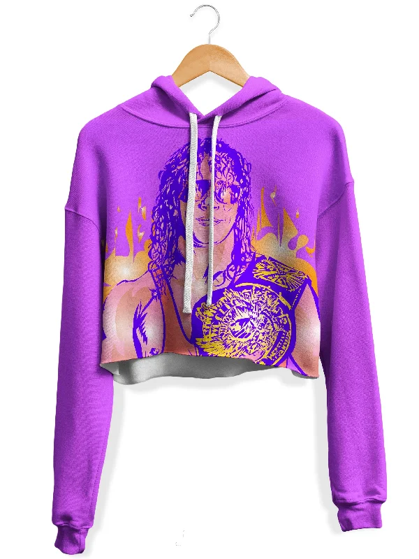 Razor Fleece Crop Hoodie Hoodie with Zipper Versatile Modern