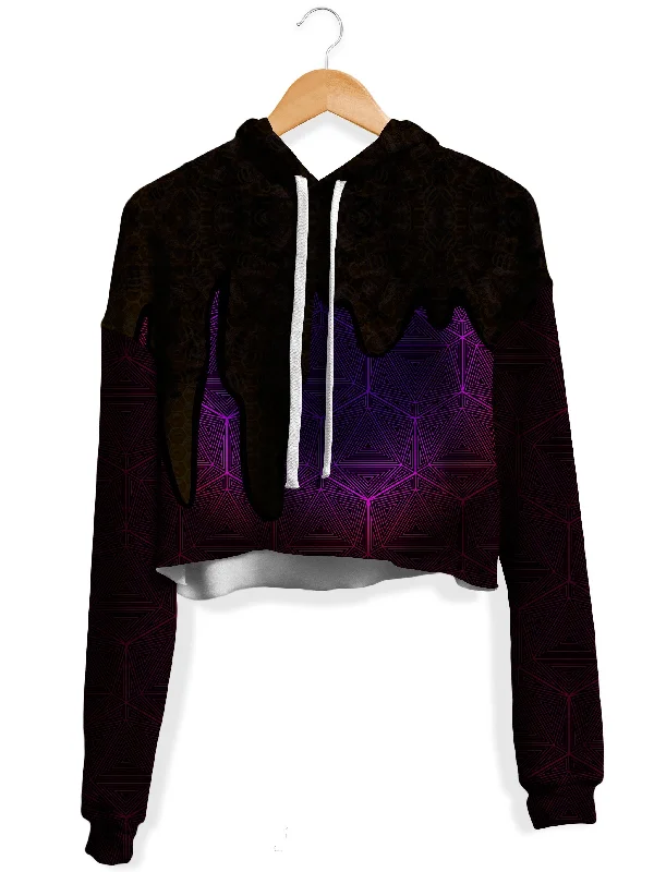 Hallucinations Wild Honey Fleece Crop Hoodie Hooded Sweatshirt Casual Wear Street Style