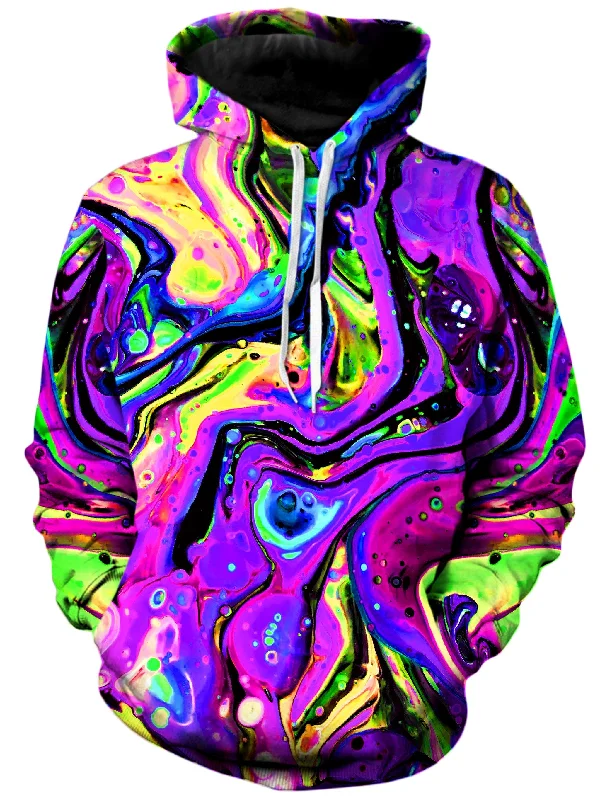 Purple Funk Unisex Hoodie Hoodie with Exposed Zipper Edgy Industrial