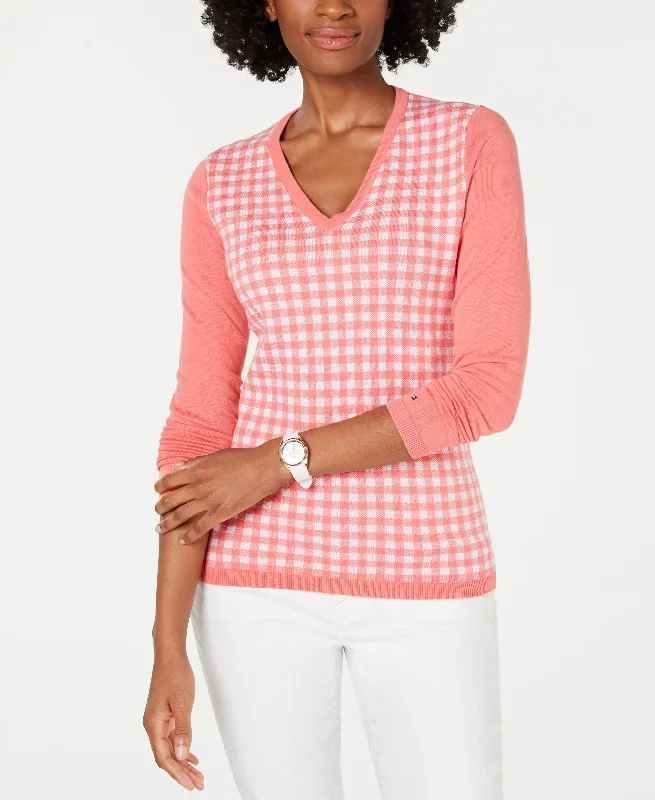 Tommy Hilfiger Cotton Gingham Front Sweater Jersey Fabric Tulle Fabric Batik Fabric