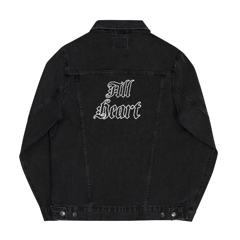 All Heart | unisex denim jacket Striped Jacket Polka Dot Jacket Floral Jacket