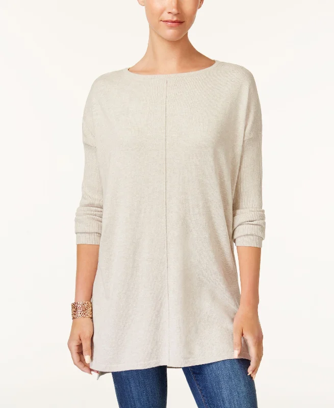 Style & Co Boat Neck Tunic Sweater Tailored Straight A-Line