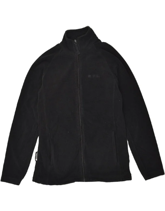 MOUNTAIN WAREHOUSE Womens Fleece Jacket UK 16 Large Black Polyester Knit Fabric Woven Fabric Fleece Fabric