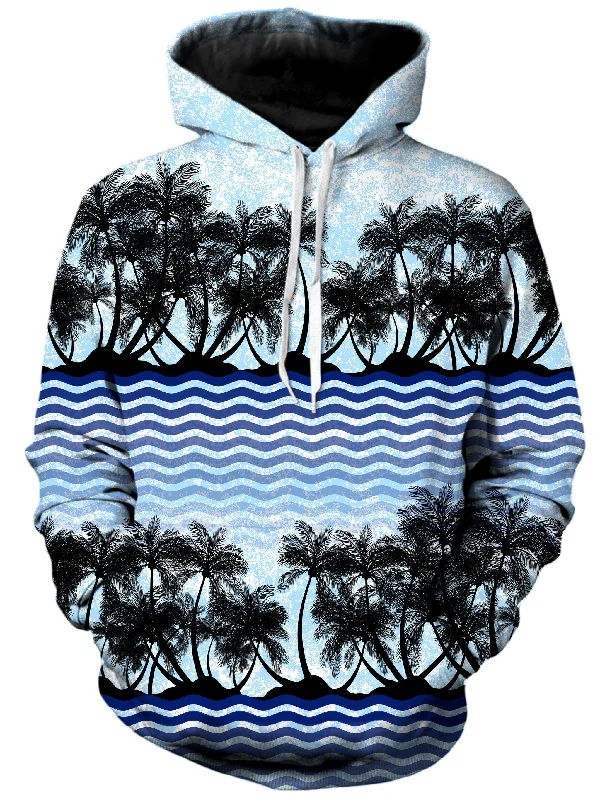 Tropical Waves Unisex Hoodie Hoodie with Ribbed Neckline Snug Warm