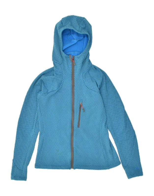 MOUNTAIN EQUIPMENT Womens Hooded Windbreaker Jacket UK 6 XS Blue Geometric Mesh Jacket Canvas Jacket Denim Jacket