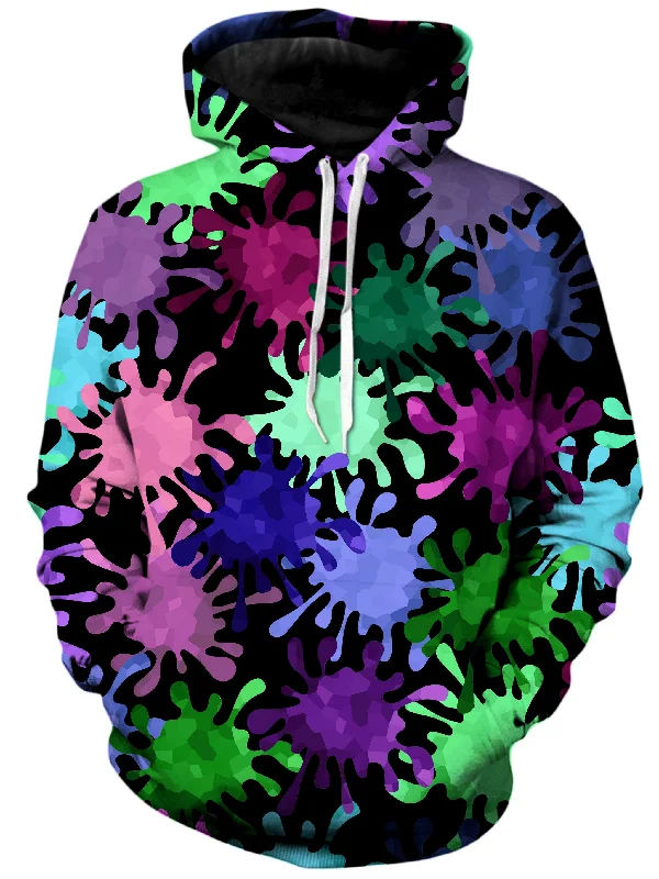 Tripadelic Splatter Unisex Hoodie Hoodie with Rolled Sleeves Casual Relaxed