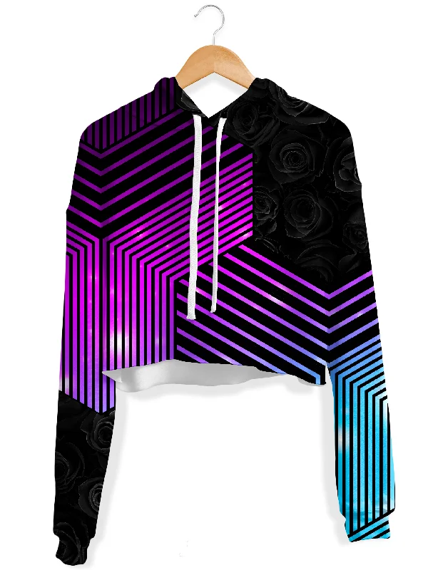 Connected Hex Fleece Crop Hoodie Hoodie with Slim Fit Tailored Modern