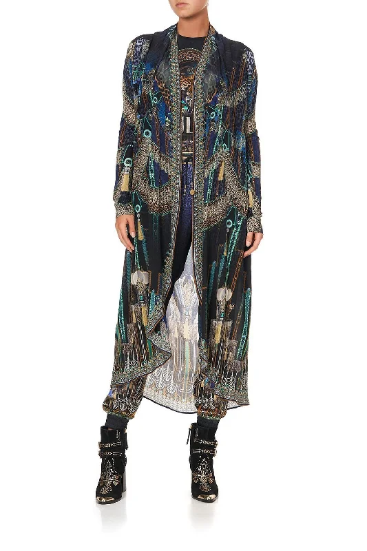 LONG CASUAL JACKET WITH POCKETS DRIPPING IN DECO Wool Jacket Cashmere Jacket Tweed Jacket