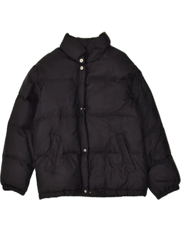 VINTAGE Womens Padded Jacket UK 18 XL Black Nylon Insulated Jacket Fitted Jacket Loose Jacket