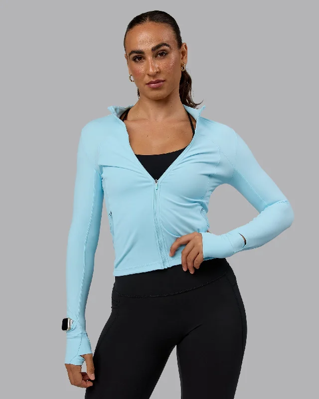 Aspire Jacket - Crystal Blue Zippered Jacket Buttoned Jacket Snapped Jacket