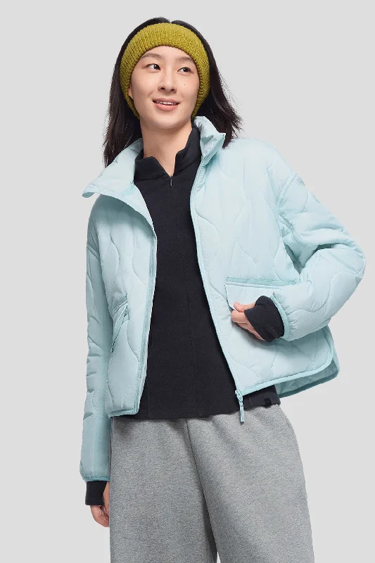 HeatStand - Women's Midweight Jacket Satin Jacket Silk Jacket Chiffon Jacket