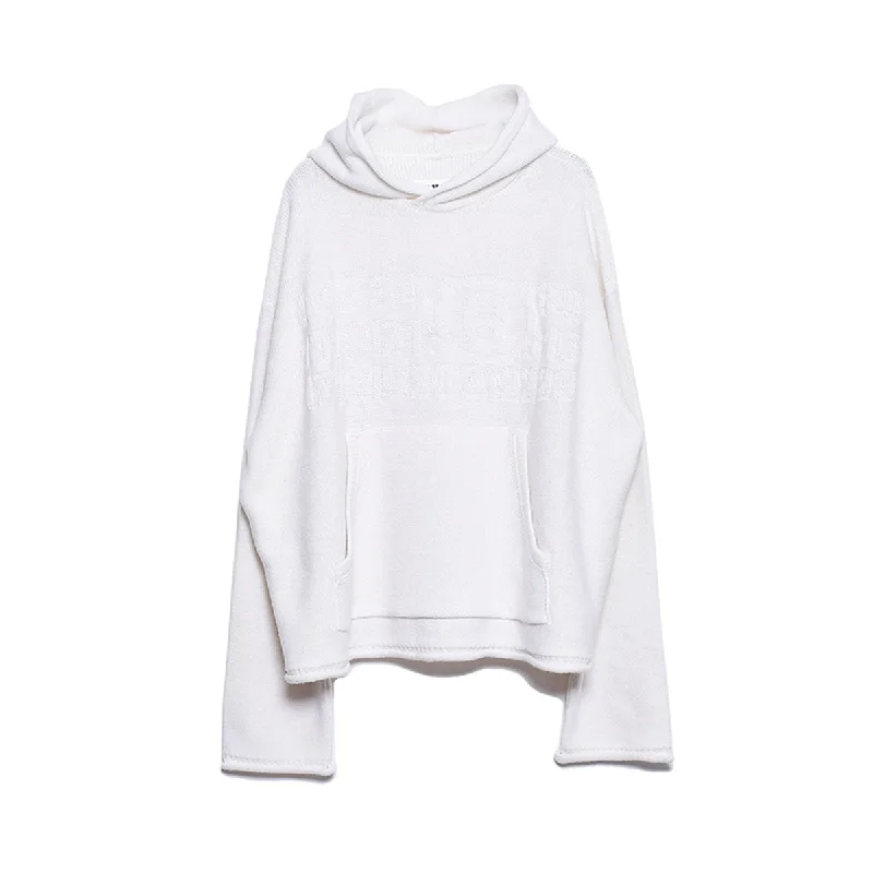 [MM6 Maison Margiela MENS]SWEATER/OFF WHITE(S52GP0150-S18286) Terry Blend Velvet Blend Canvas Blend