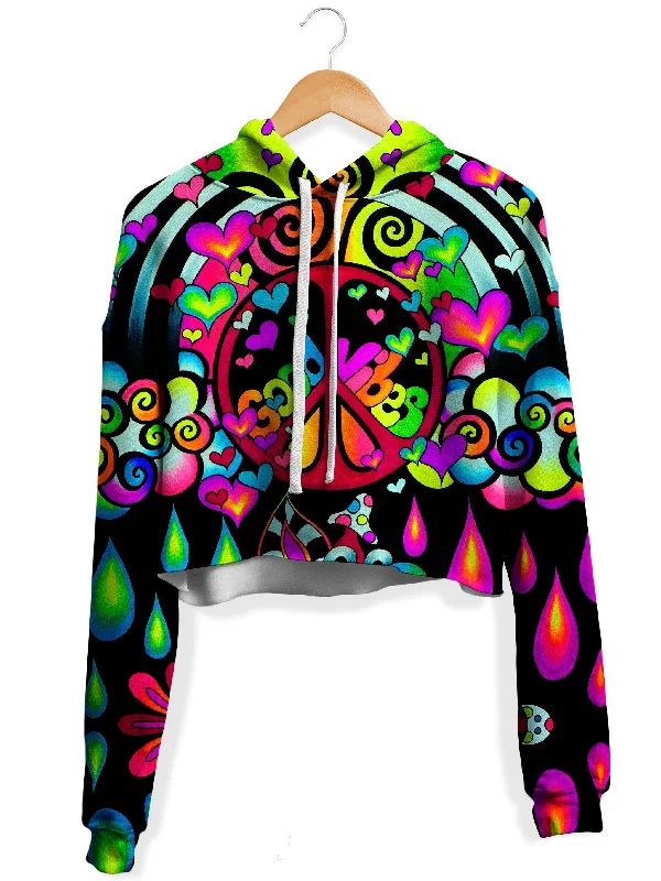 Brizmosphere Fleece Crop Hoodie Hoodie with Pastel Soft Subtle