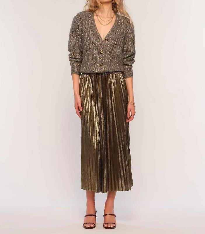 Enora Skirt In Bronze summer skirt style