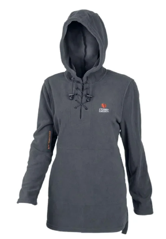 FLEECE LACE UP HOODIE TURBULENCE 10 Hoodie with Toggle Buttons Decorative Unique