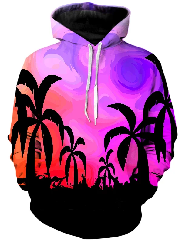Tropical Twilight Unisex Hoodie Hoodie with Reflective Safety Nightwear