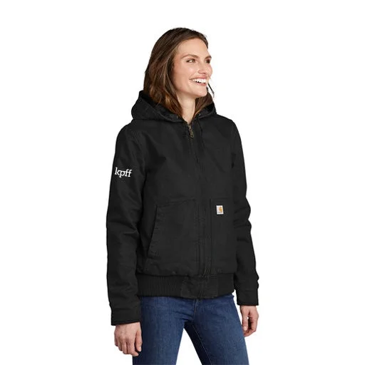 Carhartt® Women’s Washed Duck Active Jacket Notch Collar Peter Pan Collar Cowl Neck