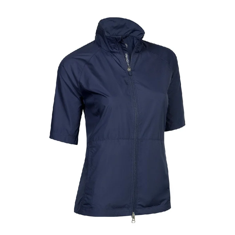 Zero Restriction Kelly Wind Jacket - Storm Navy Hooded Jacket Caped Jacket Shawl Collar Jacket