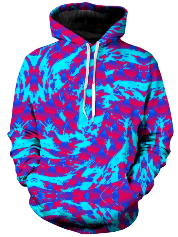 Berry Blast Hypno Splatter Unisex Hoodie Hoodie with Velcro Closure Adjustable Secure