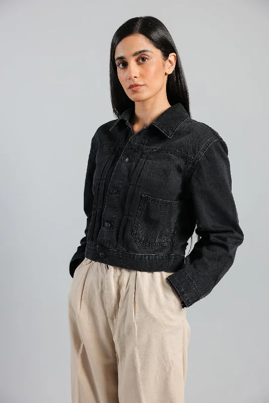 DENIM JACKET (E2116/108/901) Wool Fabric Cashmere Fabric Tweed Fabric