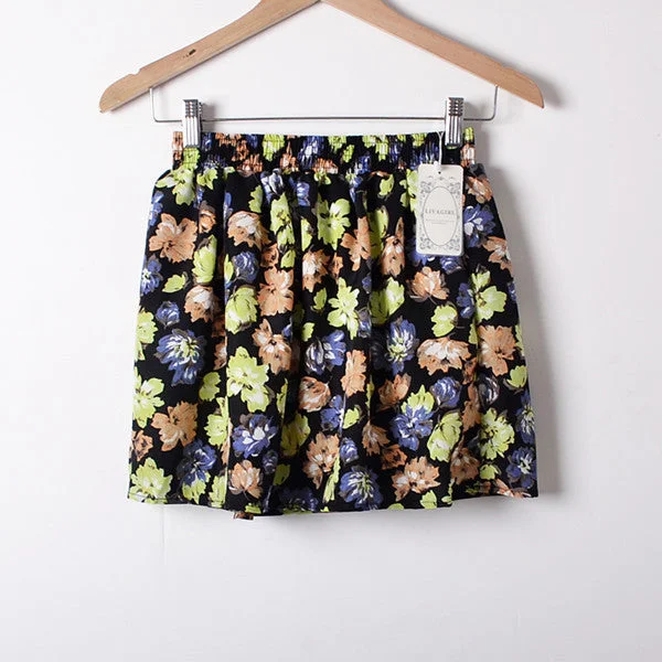 "Pretty Flowers" Skirt relaxed fit skirt