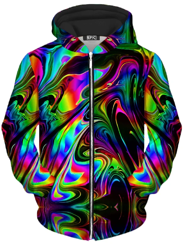 That Glow Flow Unisex Zip-Up Hoodie Hoodie with Full-Zip Functional Layering