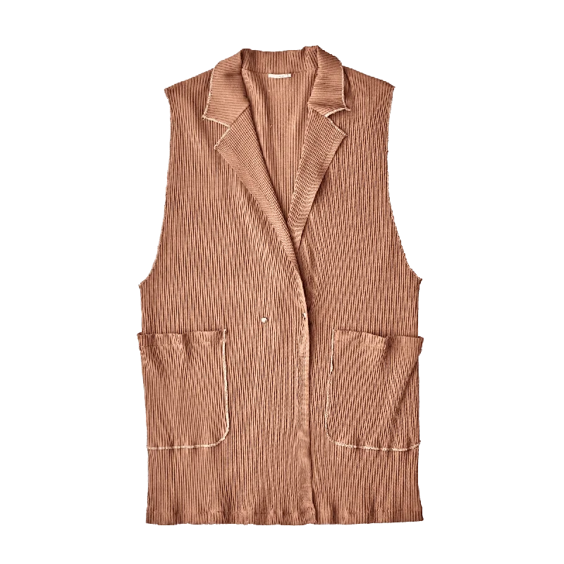 Gilet Jacket / Brown Anorak Shell Jacket Lightweight Jacket