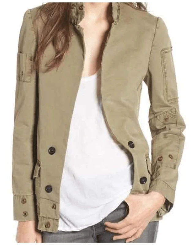 Vladimir Grunge Utility Jacket Snapped Jacket Toggled Jacket Drawstring Jacket