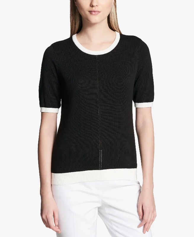 Calvin Klein Colorblocked Sweater Nylon Fabric Polyester Fabric Spandex Fabric
