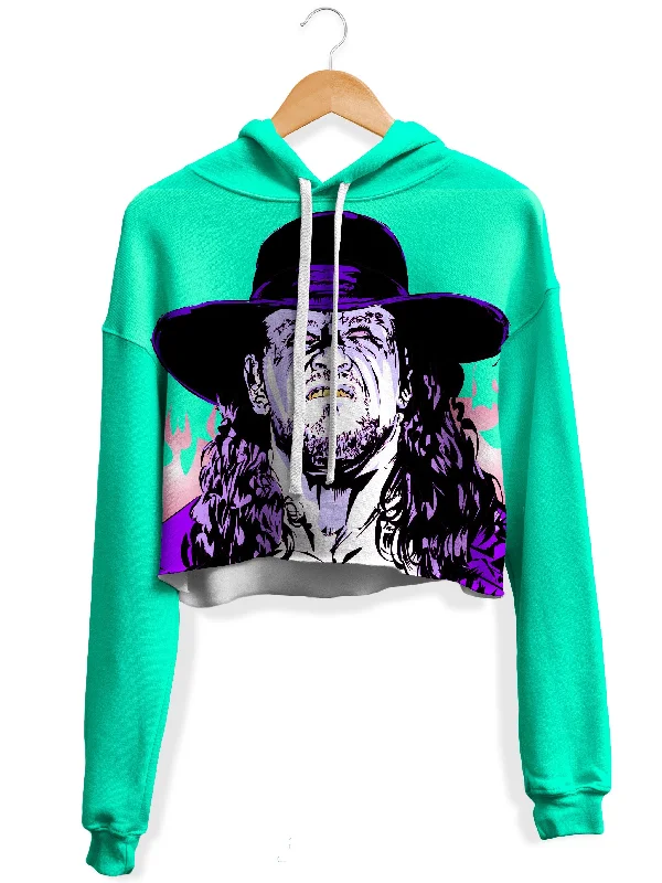 Tombstone Fleece Crop Hoodie Hoodie with Drawcord Adjustable Secure