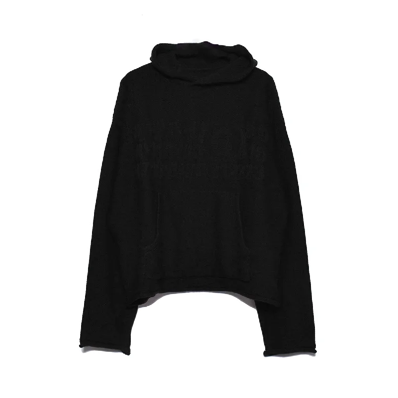 [MM6 Maison Margiela MENS]SWEATER/BLACK(S52GP0150-S18286) Satin Fabric Silk Fabric Chiffon Fabric