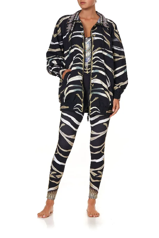 MID LENGTH WIND BREAKER JACKET ZEBRA CROSSING Print Jacket Jacquard Jacket Embroidered Jacket