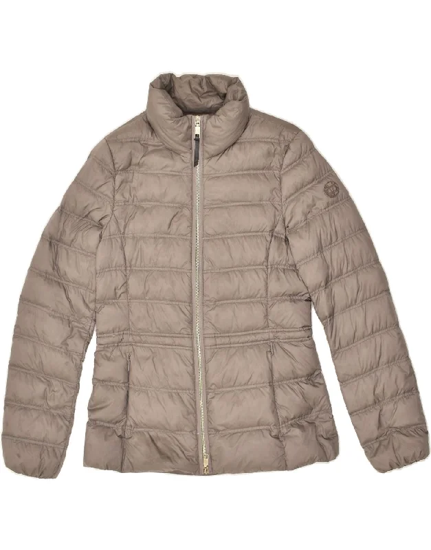 MASSIMO DUTTI Womens Padded Jacket UK 10 Small Grey Polyester Print Jacket Jacquard Jacket Patchwork Jacket