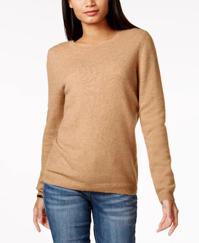 Charter Club Petite Cashmere Sweater Glossy Satin Silk