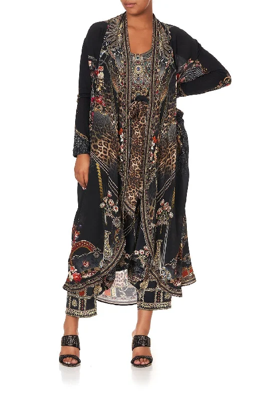 LONG CASUAL JACKET WITH POCKETS GOTHIC GODDESS Quilted Jacket Puffer Jacket Insulated Jacket