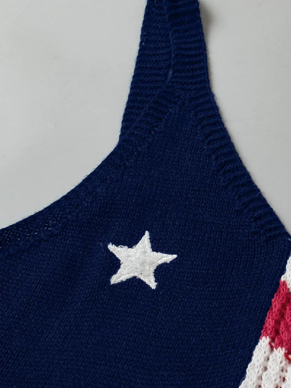Patriotic V-Neck Tank pastel tank top