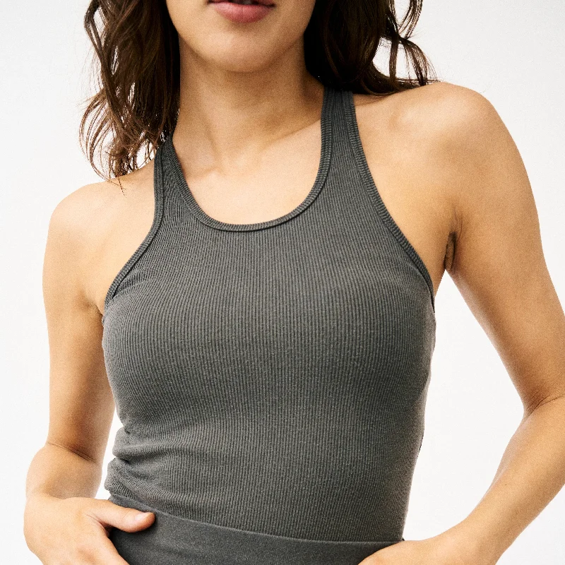 Eucalyptus Rib Tank v-neck tank top