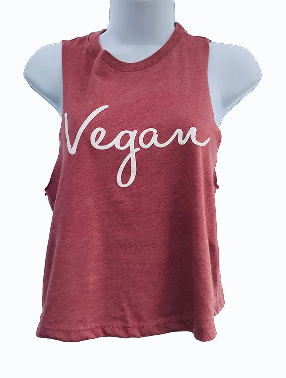 Vegan Signature Tri- Blend Crop Tank Top cozy tank top