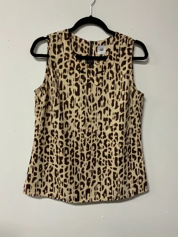 CAbi (SM) tan brnnleop tank ribbed tank top