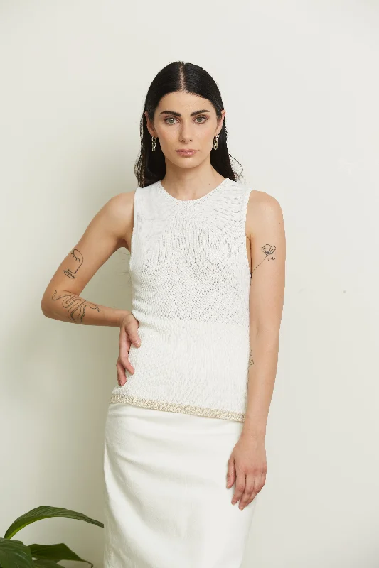 Noemi Tank Top White loose fit tank