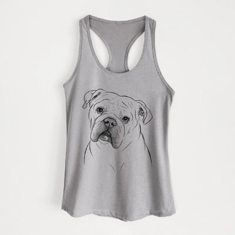 Blossom the English Bulldog - Women's Racerback Tanktop boho tank top