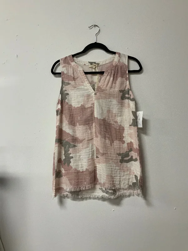 Mystree (S) Pnk Camo Fray tank NWT lavender tank top