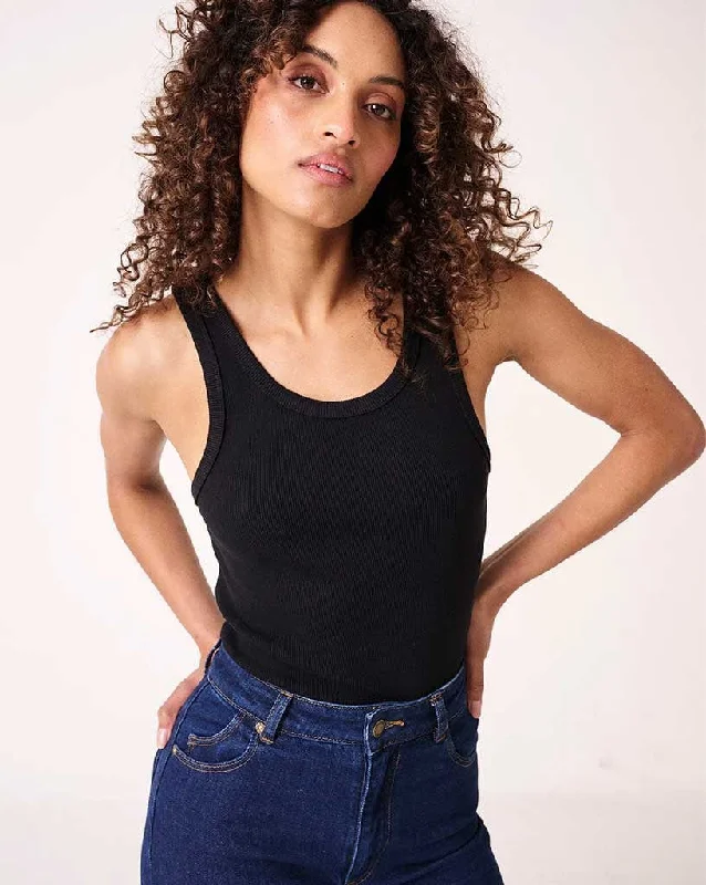 Heavy Rib Toni Tank cutout tank top