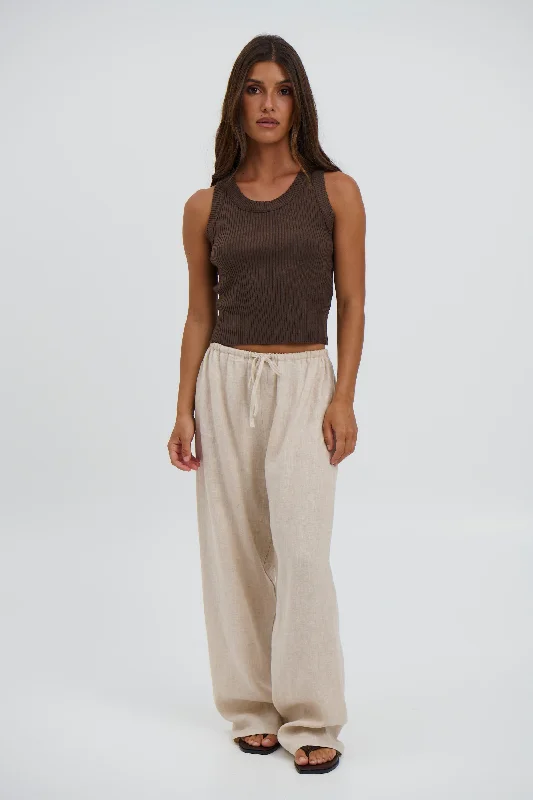 Thessy Tank Chocolate high neck tank