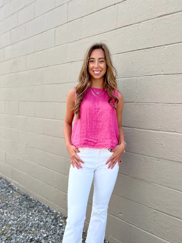 Cut-Loose Hi-Low Tank Berry cherry red tank